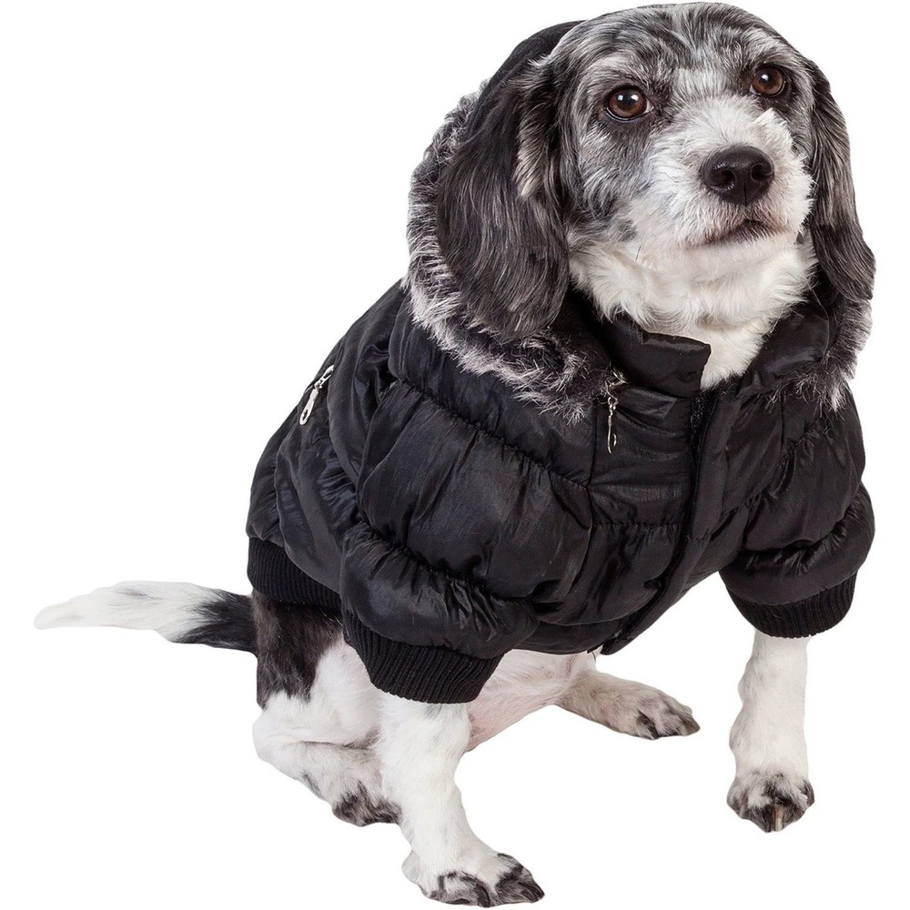 Pet Life Insulated Dog Coat with Removable Hood